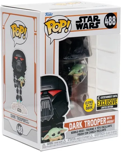 Vista 8 de Vinilo Pop - Star Wars - Dark Trooper con Grogu 488