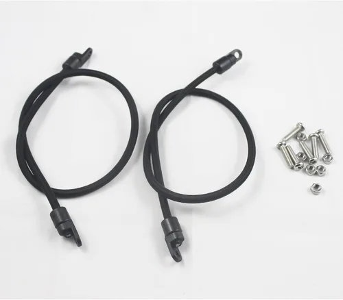 Vista 2 de Kit de soporte de paleta elástica para kayak y canoa, accesorio de aparejo de kayak (paquete de 2) con tornillos