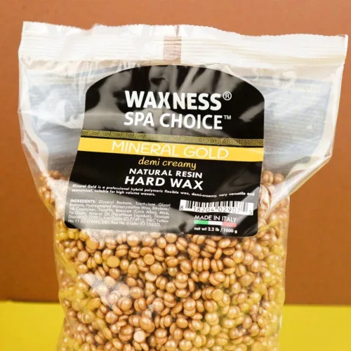 Vista 4 de Waxness Spa Choice - Cuentas de cera dura cremosa de oro mineral, 2.2 libras, paquete de 2