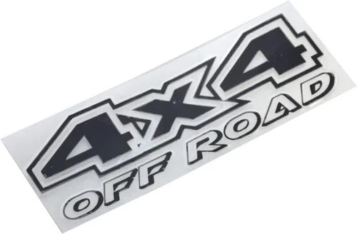 Vista 2 de 2 calcomanías todoterreno de 4 x 4, efecto de impresión cepillada, calcomanías de repuesto de vinilo negro para F150 GMC Sierra Chevy 1500 2500