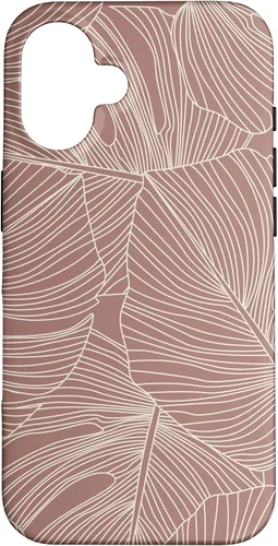 Vista 32 de Modern Minimal Neutral Tropical Monstera Leaf (Terracotta) Case for iPhone 17