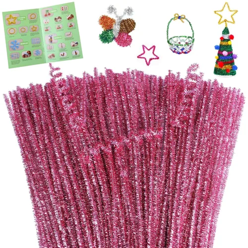 Vista 24 de Giwrmu 200 piezas 20 colores Limpiapipas para Manualidades, Limpiapipas Tallo de Chenilla, Palitos Difusos Suministros para Manualidades