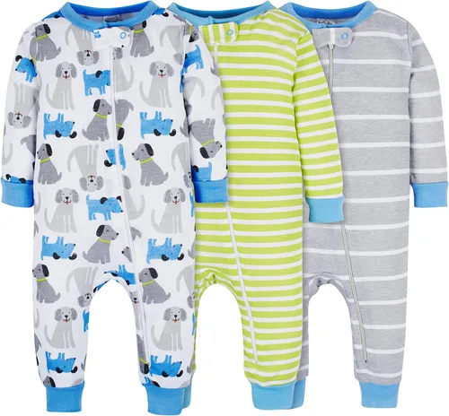 Vista 8 de Onesies Brand Pijama de algodón de una sola pieza de ajuste cómodo para bebés niños (3 unidades)