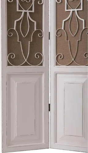 Vista 7 de SOFE Separador de habitación de madera de 3 paneles de 6 pies de alto, paneles plegables de pantalla de tocador rústico, divisor de pared decorativo