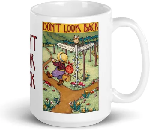 Vista 13 de Mary Engelbreit Taza de café, taza de café de cerámica divertida y linda, taza novedosa, regalo de broma para amigos y compañeros de trabajo, taza