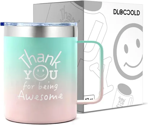 Vista 12 de DLOCCOLD Regalos de agradecimiento para hombres por ser impresionante taza para compañeros de trabajo, día de cumpleaños para mujeres