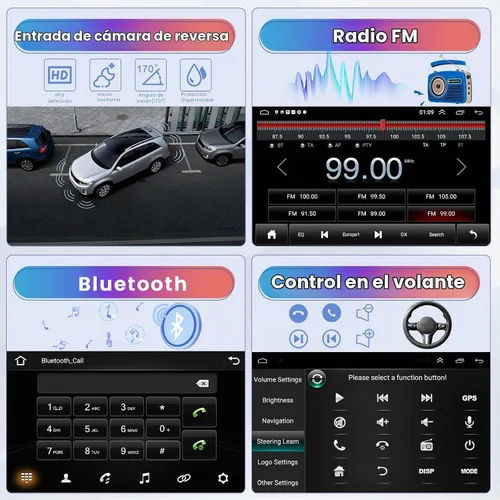 Vista 6 de [2+64 GB] Hikity para Honda Civic 2013-2017 Android estéreo de coche con Apple Carplay Android Auto, pantalla táctil de 9 pulgadas, radio de coche