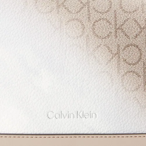 Vista 5 de Calvin Klein Quinn - Bolso de hombro con cremallera superior, neutro, multirayas, Multi rayas neutrales