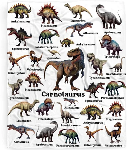 Vista 30 de Manta de bebé de esqueletos de dinosaurios de neón retro de los años 80, regalos para niños y niñas, decoración de dinosaurios, felpa suave