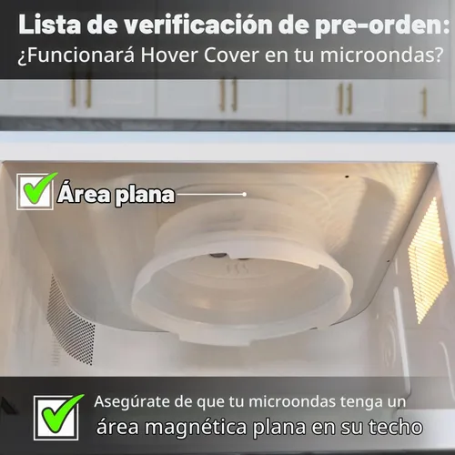 Vista 3 de HOVER COVER Cubierta magnética para salpicaduras de microondas, plegable
