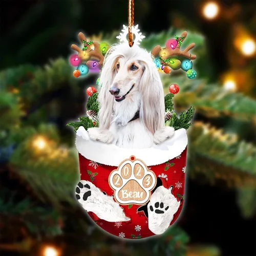 Vista 103 de NAZENTI Adorno Navideño de Bolsillo Personalizado de Affenpinscher en la Nieve, Adorno de Forma Acrílica de Perro, Adorno de Navidad 2023, Adorno
