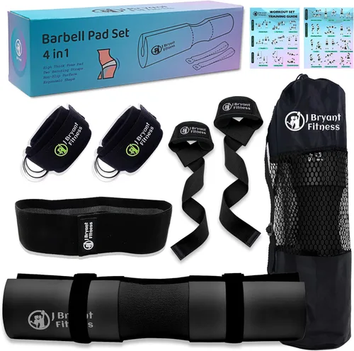 Vista 12 de Set de almohadillas para mancuerna J Bryant con 2 correas para los tobillos para máquinas de cable, banda de resistencia para la cadera, correas