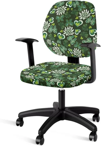 Vista 27 de Funda para silla de oficina de mármol azul, funda para silla de escritorio, sin brazos, fundas para sillas de computadora, 2 piezas, tela elástica