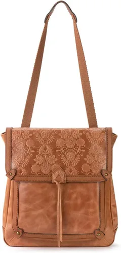 Vista 5 de The Sak Mochila Ventura en piel, correa convertible ajustable, estampado floral de tabaco