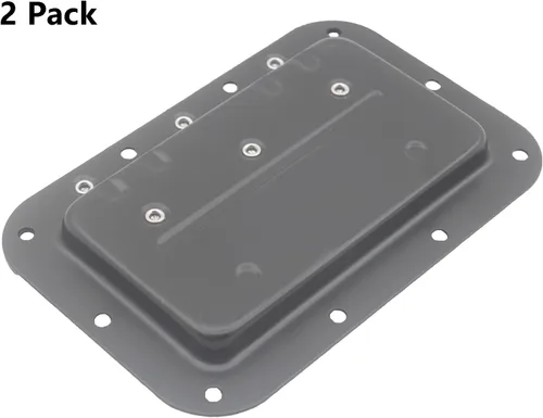 Vista 3 de 2 manijas con resorte, funda de hardware resistente para muebles, funda de anillo para caja de pecho, gabinete y altavoz con agarre de goma montado
