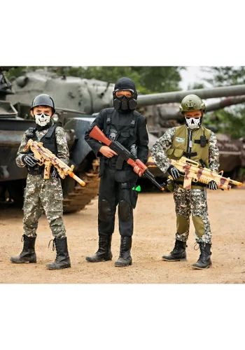 Vista 5 de Disfraz de soldado con camuflaje para niños Multicolor