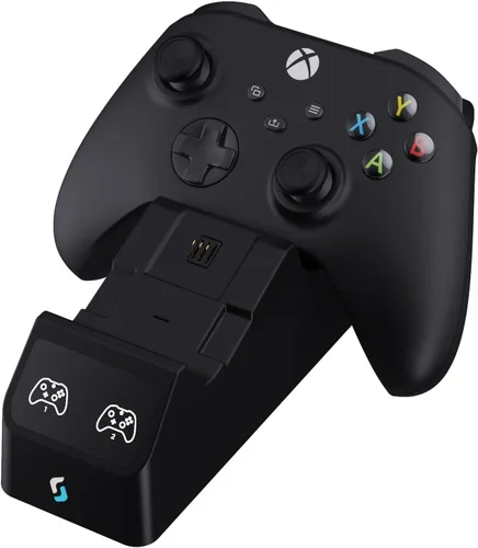 Vista 6 de Sliq Gaming Pro MAX Xbox Controller - Estación de carga con 2 baterías recargables de 2400 mAh para Xbox SeriesOne-XSElite, estación de carga Xbox