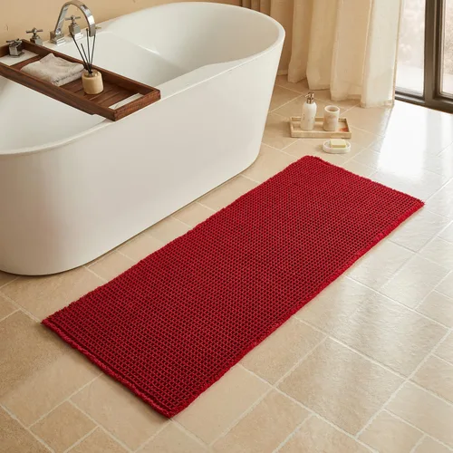 Vista 109 de Triohero Tapete de baño con diseño de gofre, tapete de baño pequeño y bohemio, antideslizante, lavable, ultra suave, súper absorbente, de secado