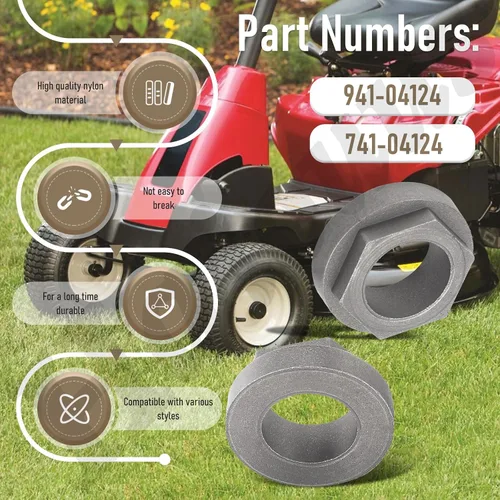 Vista 4 de 941-04124 Cojinete de eje de dirección/cojinete de brida hexagonal de 5/8 pulgadas de diámetro interior, compatible con MTD Bolens, Troy Bilt y Yard