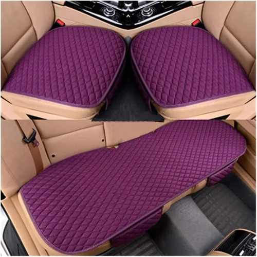 Vista 18 de Funda de cojín para asiento de automóvil con bolsillo pequeño, ajuste universal, tela acolchada, alfombrilla transpirable para conducción, 2