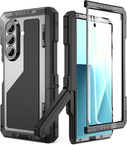 Vista 7 de Mitywah Armour - Funda para Saumsung Fold 4, protección de cuerpo completo para Galaxy Fold 4 con soporte para bolígrafo S, funda resistente a