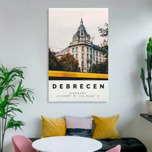 Vista 6 de Póster de Debrecen Impresión Colorida, Arte de Pared de Debrecen, Decoración de Fotos Debrecen, Impresión de Viaje de Debrecen, Póster de Pintura
