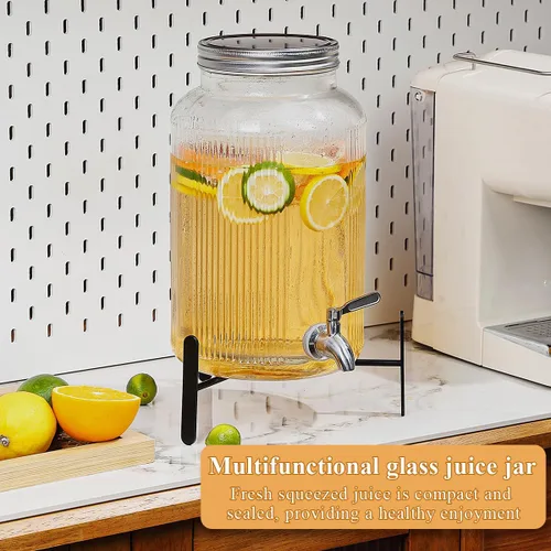 Vista 3 de Evanda Dispensador de bebidas para fiestas, dispensador de bebidas de 1.45 galones para varias fiestas y eventos sociales con grifos de acero
