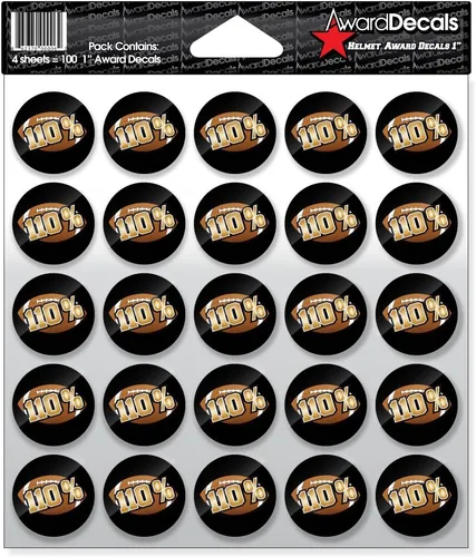 Vista 2 de Award Decals Casco de fútbol Award Decals (1", F-4)