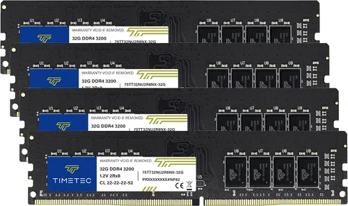 Vista 10 de Timetec Pinnacle Konduit 8GB DDR4 3200MHz PC4-25600 CL16-18-18-38 XMP2.0 Overclocking 1.35V Compatible para AMD e Intel Módulo de memoria RAM