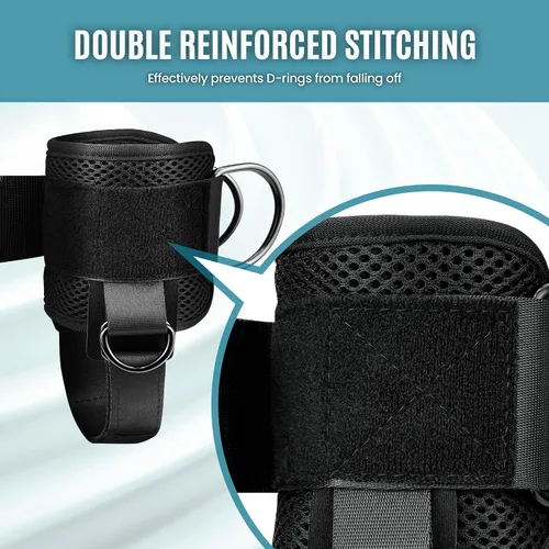 Vista 2 de Correas de tobillo para máquina de cable para mujer, Correa de tobillo acolchada Balency para máquina de cable Kickback, Accesorio de tobillo