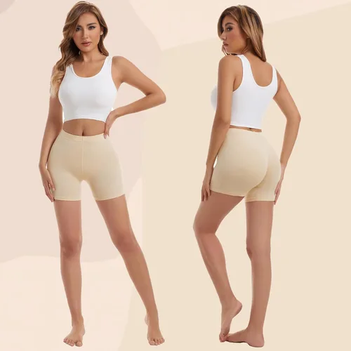 Vista 3 de Vinconie Pantalones cortos para mujer, leggings cortos debajo de los vestidos, ajustados debajo de los pantalones cortos