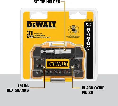 Vista 3 de DEWALT DWAX200 Juego de destornilladores de seguridad, 31 piezas (Paquete de 5)