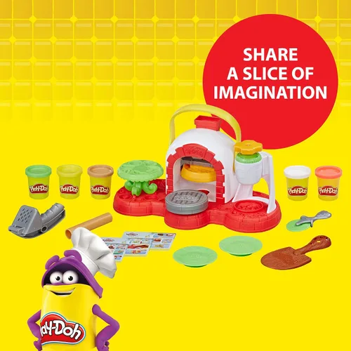 Vista 10 de Play-Doh Stamp 'N Top - Juguete para horno de pizza con 5 colores no tóxicos