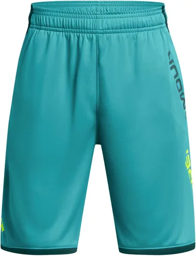 Vista 9 de Under Armour Pantalones cortos Stunt 3.0 para niños (005) negro/verde pajarito/blanco