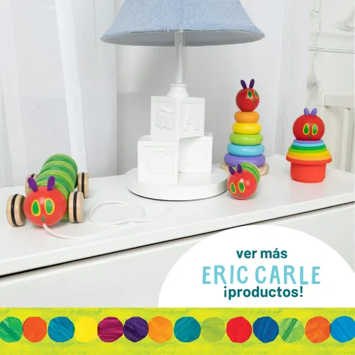 Vista 6 de KIDS PREFERRED Mundo de Eric Carle, Muñeco de Oruga Muy Hambrienta de Bolsa de Frijoles, 25.4 cm