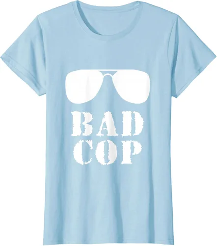 Vista 27 de Bad Cop Funny Police - Camiseta a juego para padre e hijo, Negro, S
