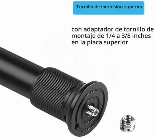 Vista 5 de Trípode Centro Columna Extensión Extensor Telescópica 2 Sección Polo Rod para Foto Studio Monopod Cámara DSLR