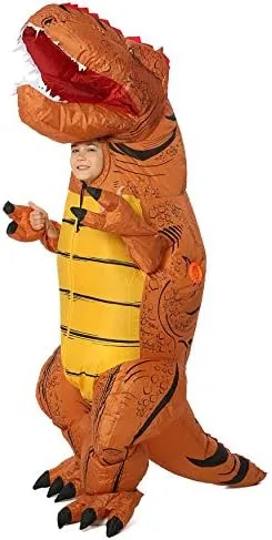 Vista 3 de JYZCOS Inflatable Dinosaur Costume Air Blow Up Fancy Dress