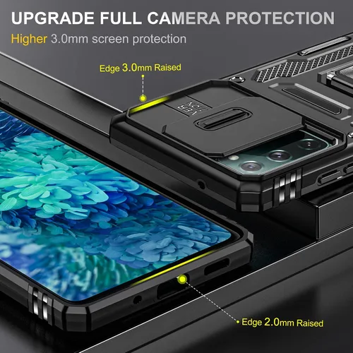 Vista 5 de Asuwish Funda de teléfono para Samsung Galaxy S20 Glaxay S 20 5G UW de 6.2 pulgadas con protector de pantalla de vidrio templado y cubierta