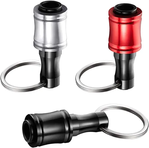 Vista 5 de Barra de extensión de llavero de aleación de aluminio, juego de puntas de destornillador portátil, adaptador de tornillo de taladro portátil, barra