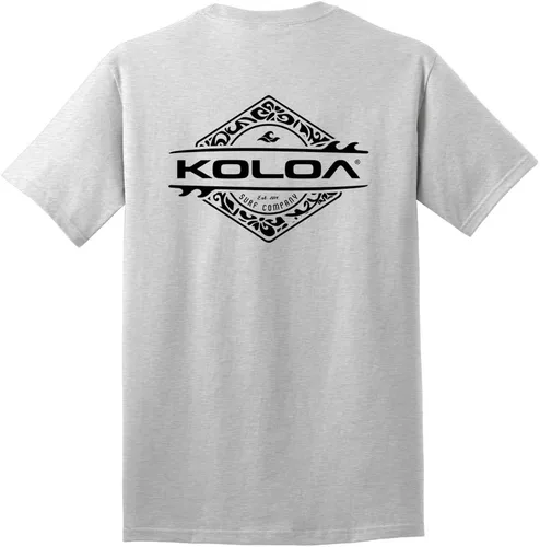 Vista 21 de Koloa Surf - Camisetas de algodón pesado para hombre, tallas grandes y altas Azul acuático/negro buscando diseño de ondas
