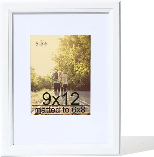 Vista 52 de KTKDE Portarretratos gris de 8 x 10 pulgadas con paspartú extraíble para fotos de 5 x 7 pulgadas, vidrio real para portarretratos de 8 x 10