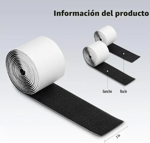 Vista 5 de Donner Cinta de montaje para pedalera de efectos, cinta adhesiva para tablero de pedales de guitarra, longitud de 2 m, 5 cm de ancho, gancho + bucle