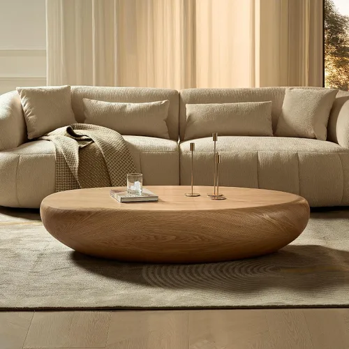 Vista 11 de WILLIAMSPACE Mesa auxiliar redonda de 15.75" con patrón de piedra de cemento para sala de estar, mesa auxiliar moderna circular de fibra de vidrio
