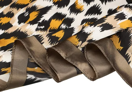 Vista 4 de Allegra K Pañuelos cuadrados con estampado de leopardo para mujer, pañuelo y cuello