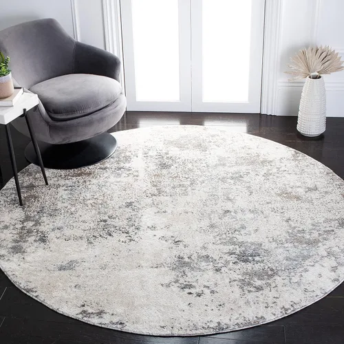 Vista 27 de SAFAVIEH Aston Collection - Alfombra decorativa, 2 x 5 pies, gris claro y gris, diseño abstracto moderno, no desprende pelusa y de fácil cuidado