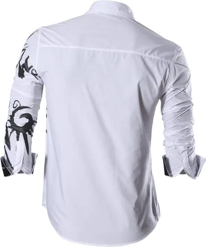 Vista 158 de jeansian - Camisas de manga larga de ajuste entallado para hombre (8397), con botones, informales y de vestir.