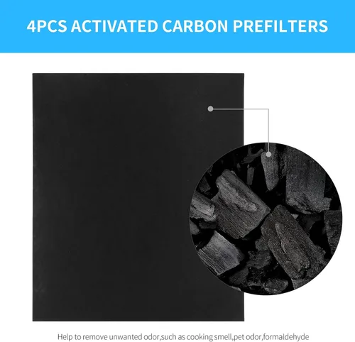 Vista 5 de Paquete de 2 filtros de repuesto AP-1512HH, compatibles con Coway AP-1512HH Mighty Purifier, parte # 3304899, con 4 filtros de carbono adicionales