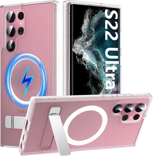 Vista 22 de Funda OWKEY Samsung Galaxy A13 5G, Funda Magnética para Teléfono con Soporte y Protector de Pantalla, Funda Protectora Antihuellas y a Prueba de A13