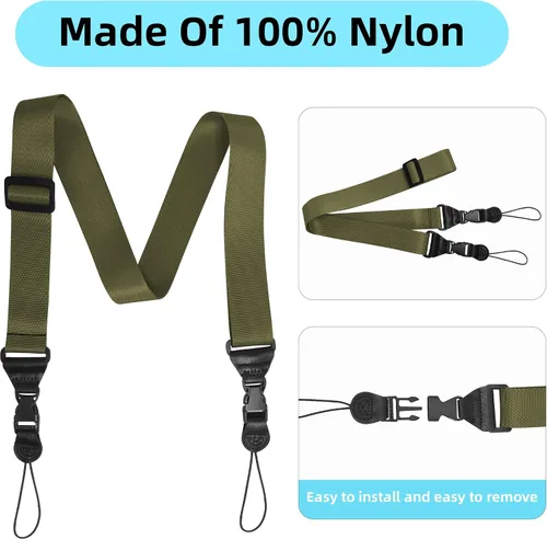 Vista 4 de Correa de hombro ajustable Gowjaw: Correa de nylon cómoda para iPad/Samsung Tablet con lanyard para el cuello, funda para iPad/cámara/binoculares
